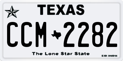 TX license plate CCM2282