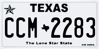 TX license plate CCM2283