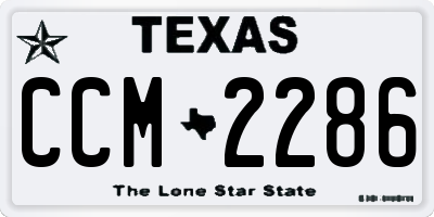TX license plate CCM2286