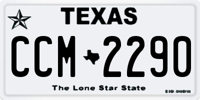 TX license plate CCM2290