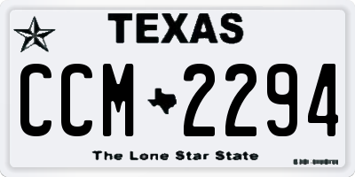 TX license plate CCM2294
