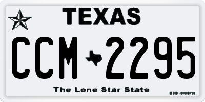 TX license plate CCM2295