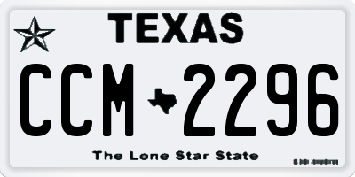TX license plate CCM2296