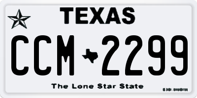 TX license plate CCM2299