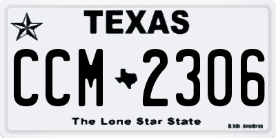 TX license plate CCM2306