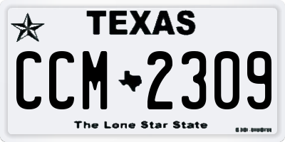 TX license plate CCM2309
