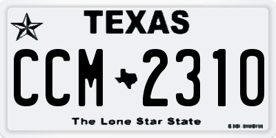 TX license plate CCM2310