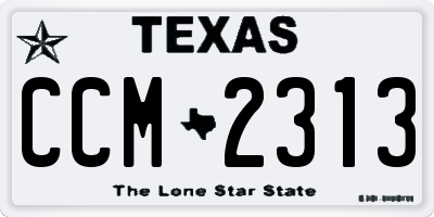 TX license plate CCM2313