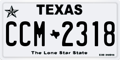 TX license plate CCM2318