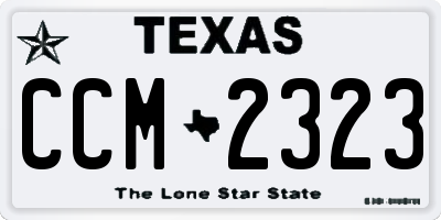 TX license plate CCM2323