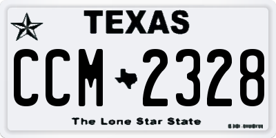 TX license plate CCM2328
