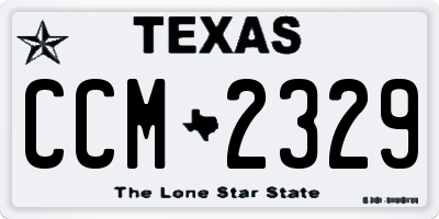 TX license plate CCM2329