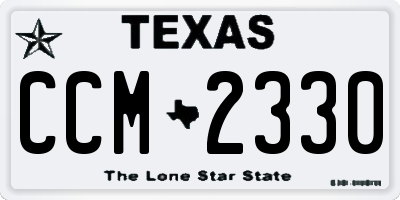 TX license plate CCM2330