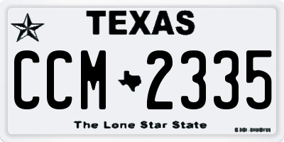 TX license plate CCM2335