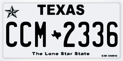 TX license plate CCM2336