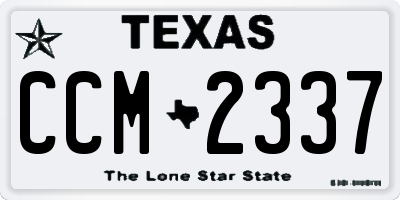 TX license plate CCM2337