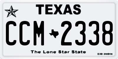 TX license plate CCM2338