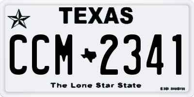 TX license plate CCM2341
