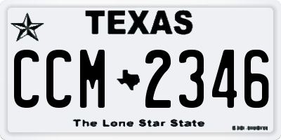TX license plate CCM2346