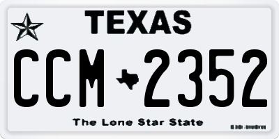 TX license plate CCM2352