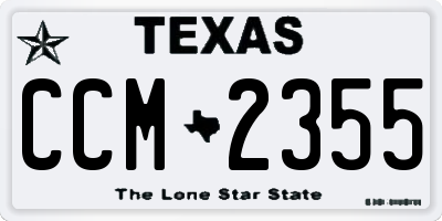 TX license plate CCM2355