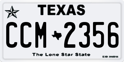 TX license plate CCM2356