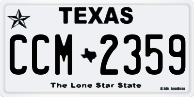 TX license plate CCM2359