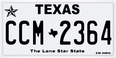 TX license plate CCM2364