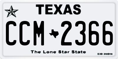 TX license plate CCM2366