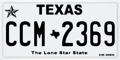 TX license plate CCM2369