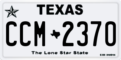 TX license plate CCM2370