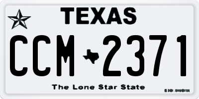 TX license plate CCM2371