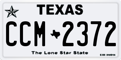 TX license plate CCM2372