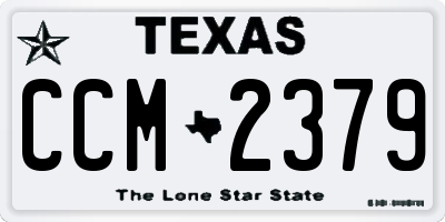 TX license plate CCM2379