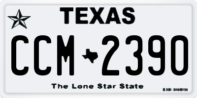 TX license plate CCM2390