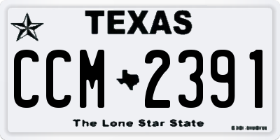 TX license plate CCM2391