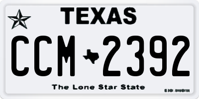 TX license plate CCM2392