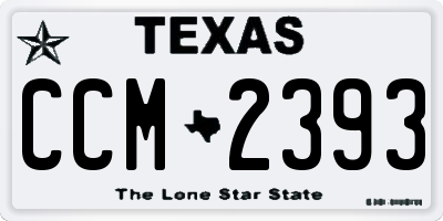 TX license plate CCM2393