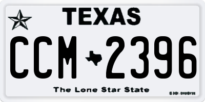 TX license plate CCM2396