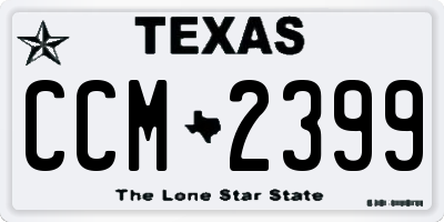 TX license plate CCM2399