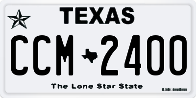 TX license plate CCM2400