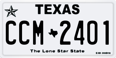 TX license plate CCM2401