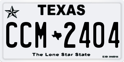 TX license plate CCM2404