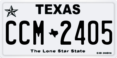 TX license plate CCM2405