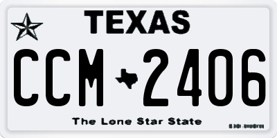 TX license plate CCM2406