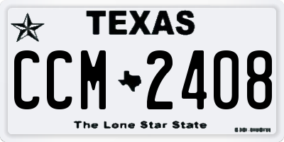 TX license plate CCM2408