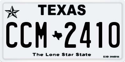 TX license plate CCM2410