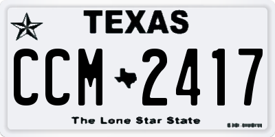 TX license plate CCM2417