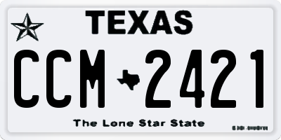 TX license plate CCM2421