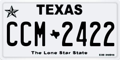 TX license plate CCM2422